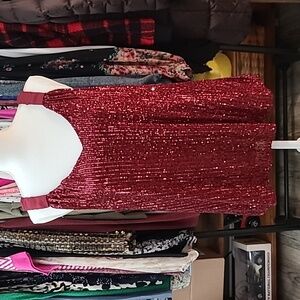 Red Sequin Vince Camuto sleeveless top NWT